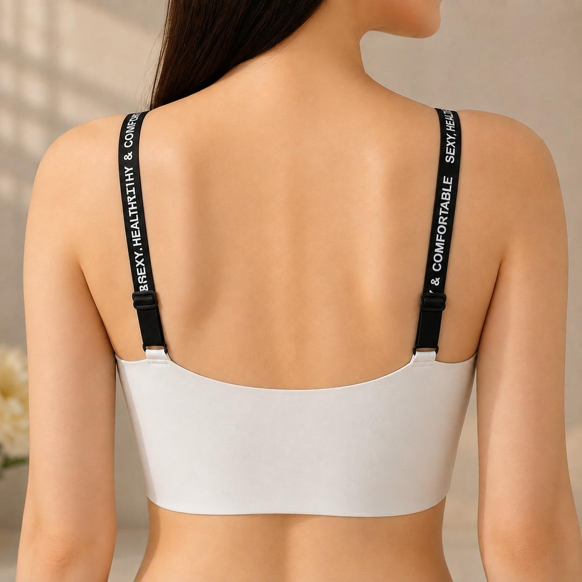 Seamless Ribbed Sweetheart Sports Bra