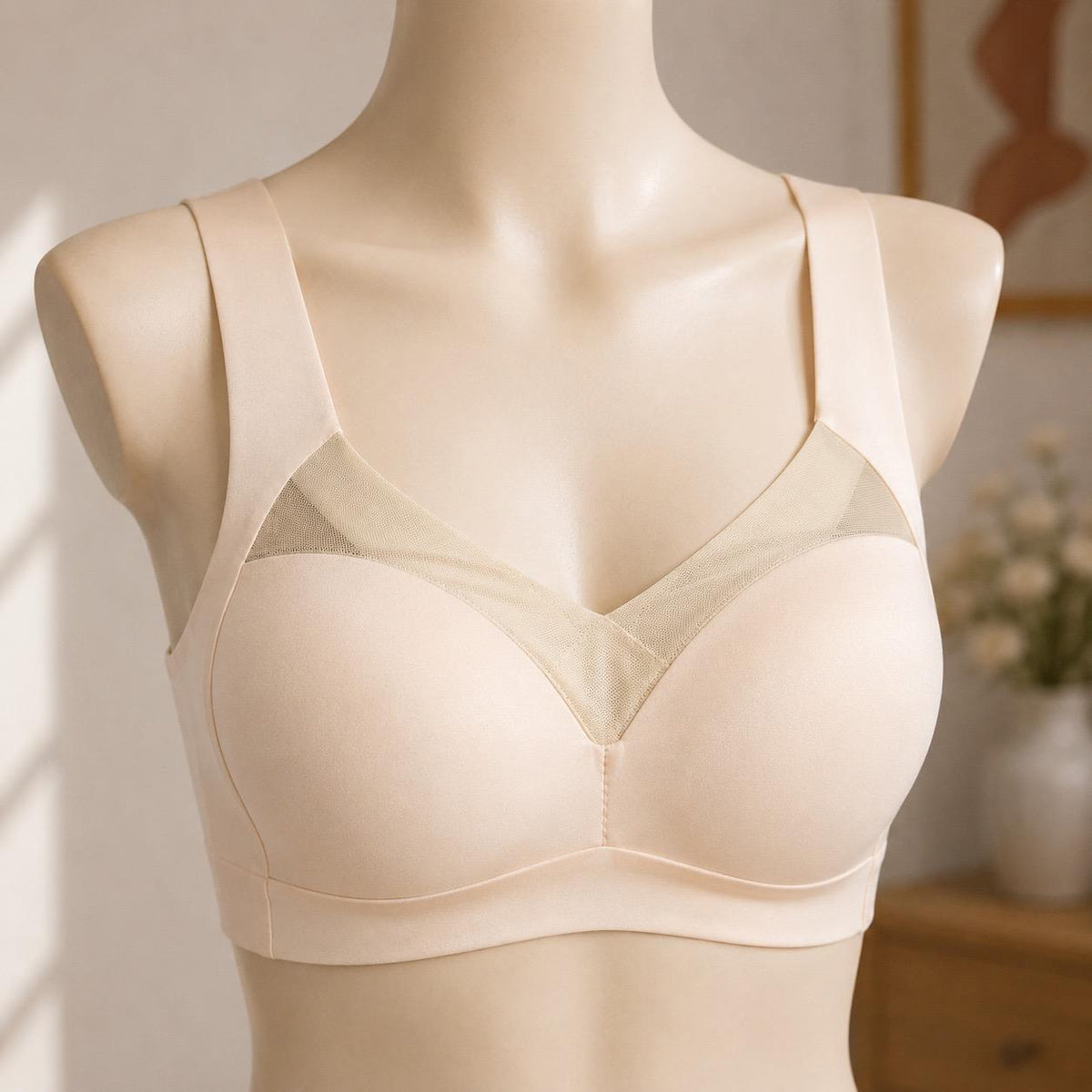 Seamless Slate Blue Wirefree Comfort Bra