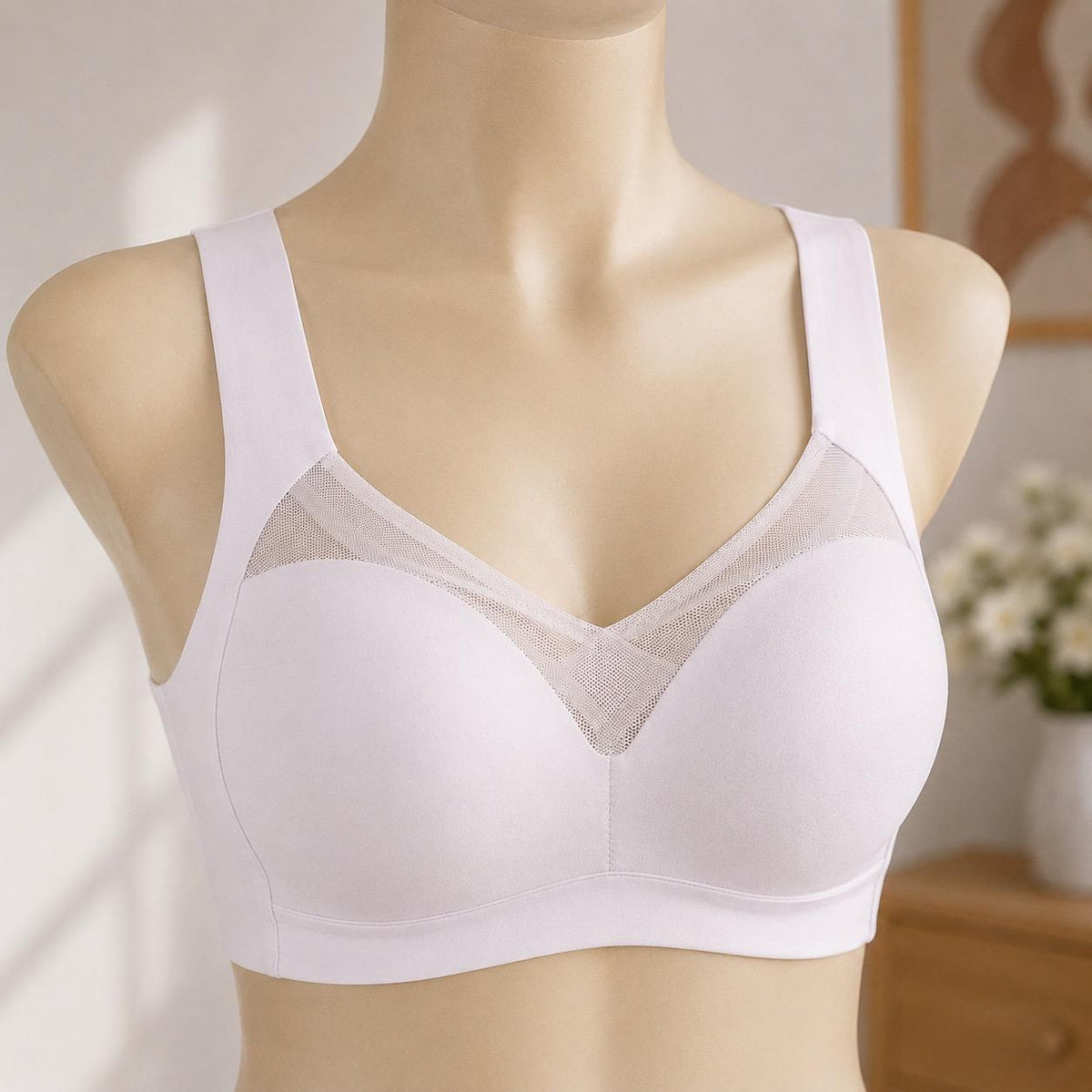 Seamless Slate Blue Wirefree Comfort Bra