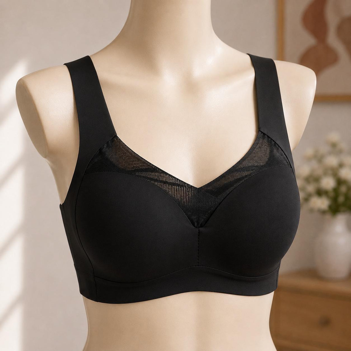 Seamless Slate Blue Wirefree Comfort Bra